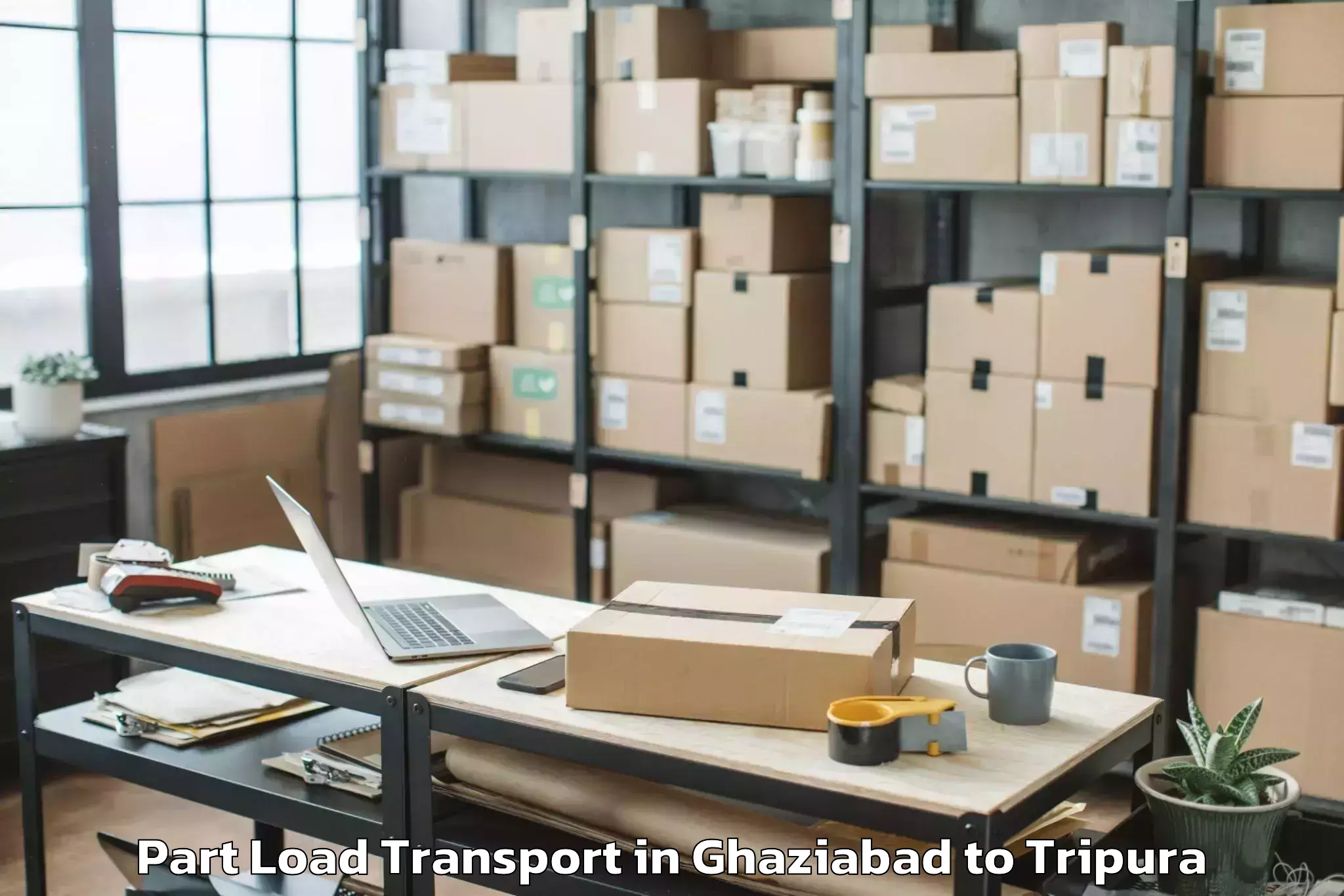 Affordable Ghaziabad to Ambassa Part Load Transport